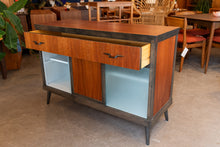 Load image into Gallery viewer, Vintage Wooden Display Cabinet with Glass Sliding Doors