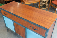 Load image into Gallery viewer, Vintage Wooden Display Cabinet with Glass Sliding Doors
