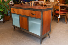 Load image into Gallery viewer, Vintage Wooden Display Cabinet with Glass Sliding Doors