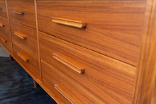 Load image into Gallery viewer, Restored Vintage Teak Nine Drawer Dresser