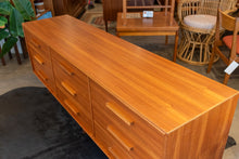 Load image into Gallery viewer, Restored Vintage Teak Nine Drawer Dresser