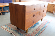 Load image into Gallery viewer, Vintage Teak Six Drawer Dresser