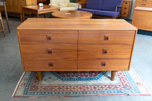 Load image into Gallery viewer, Vintage Teak Six Drawer Dresser