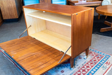 Load image into Gallery viewer, Vintage Teak Record Cabinet