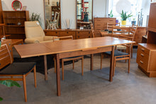 Load image into Gallery viewer, Restored Vintage Danish Teak Drawleaf Dining Table