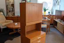 Load image into Gallery viewer, Vintage Swedish Teak Cabinet with Mirrored Topper