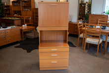 Load image into Gallery viewer, Vintage Swedish Teak Cabinet with Mirrored Topper