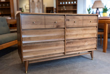 Load image into Gallery viewer, Restored Solid Birch Six Drawer Dresser