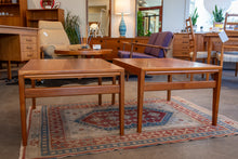 Load image into Gallery viewer, Pair of Restored Vintage Teak Side Tables with Pullouts