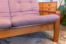 Load image into Gallery viewer, Vintage Teak Three Seater Sofa