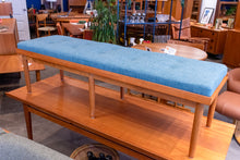 Load image into Gallery viewer, Vintage Teak Coffee Table/Bench with Upholstered Seat Cushion
