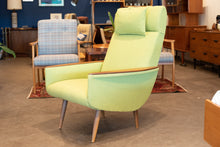 Load image into Gallery viewer, Vintage Reupholstered Lounge Chair with Wooden Arm Rests