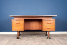Load image into Gallery viewer, Vintage RS Associates Teak Executive Desk
