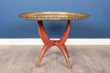 Load image into Gallery viewer, Moroccan Brass Tray Table