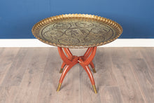 Load image into Gallery viewer, Moroccan Brass Tray Table