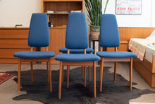 Load image into Gallery viewer, Vintage Teak and Upholstered High Back Dining Chairs by Erik Buch for O.D. Mobler A-S