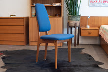Load image into Gallery viewer, Vintage Teak and Upholstered High Back Dining Chairs by Erik Buch for O.D. Mobler A-S