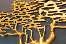 Load image into Gallery viewer, Vintage Brass Bonsai Tree Wall Hanging
