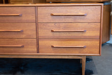 Load image into Gallery viewer, Vintage Teak Nine Drawer Dresser
