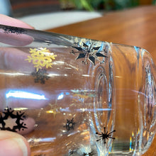 Load image into Gallery viewer, Vintage Libbey Black and Gold Snowflake Tumbler
