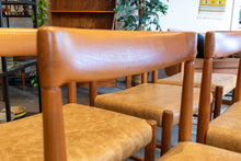 Load image into Gallery viewer, Restored Teak Bramin Dining Chairs with Leather Upholstery
