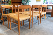 Load image into Gallery viewer, Restored Teak Bramin Dining Chairs with Leather Upholstery
