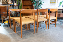 Load image into Gallery viewer, Restored Teak Bramin Dining Chairs with Leather Upholstery
