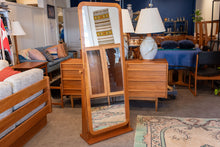 Load image into Gallery viewer, Vintage Danish Solid Teak Floor Mirror
