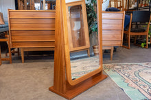 Load image into Gallery viewer, Vintage Danish Solid Teak Floor Mirror
