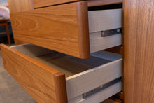 Load image into Gallery viewer, Vintage Teak Sideboard/Hutch with Lighted Glass Topper
