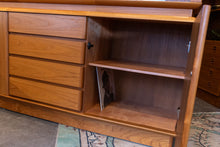 Load image into Gallery viewer, Vintage Teak Sideboard/Hutch with Lighted Glass Topper
