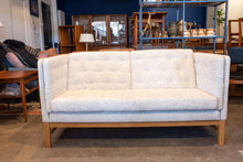 Load image into Gallery viewer, Restored set of Two Danish Upholstered Sofa's with White Oak Base
