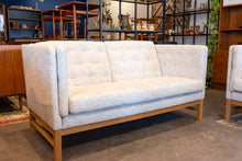 Load image into Gallery viewer, Restored set of Two Danish Upholstered Sofa's with White Oak Base
