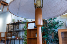 Load image into Gallery viewer, Vintage Teak Floor Lamp with attached Side Table
