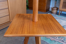 Load image into Gallery viewer, Vintage Teak Floor Lamp with attached Side Table

