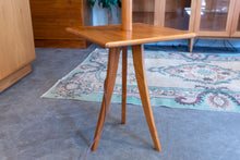 Load image into Gallery viewer, Vintage Teak Floor Lamp with attached Side Table
