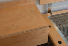 Load image into Gallery viewer, ON HOLD - Modernica Queen Sized Birch Platform bed and Matching Bedside Table
