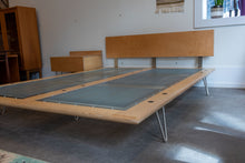 Load image into Gallery viewer, ON HOLD - Modernica Queen Sized Birch Platform bed and Matching Bedside Table
