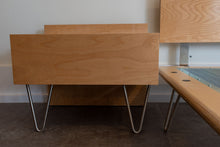 Load image into Gallery viewer, ON HOLD - Modernica Queen Sized Birch Platform bed and Matching Bedside Table
