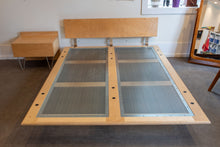 Load image into Gallery viewer, ON HOLD - Modernica Queen Sized Birch Platform bed and Matching Bedside Table
