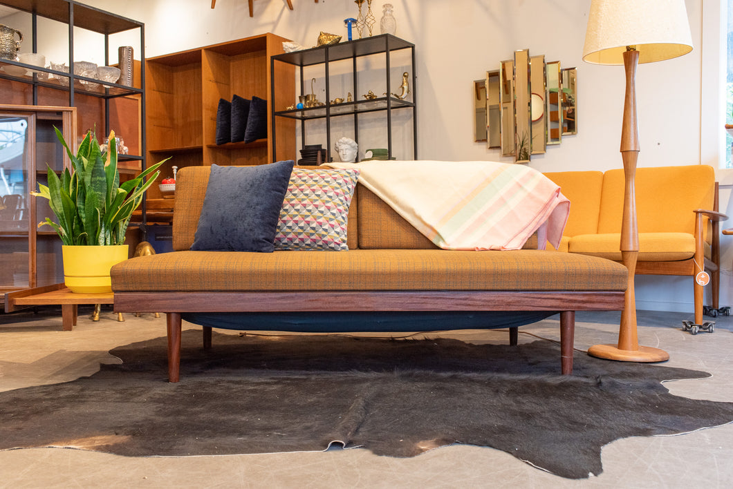 Vintage Teak and Afromosia framed Daybed