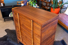 Load image into Gallery viewer, Vintage Walnut Tallboy Dresser
