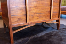 Load image into Gallery viewer, Vintage Walnut Tallboy Dresser
