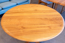 Load image into Gallery viewer, Restored Round/Oval Solid Teak Dining Table with Leaf
