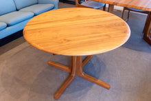 Load image into Gallery viewer, Restored Round/Oval Solid Teak Dining Table with Leaf
