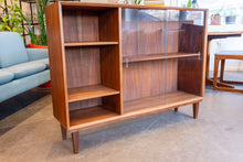 Load image into Gallery viewer, Vintage Walnut Curio Display Cabinet
