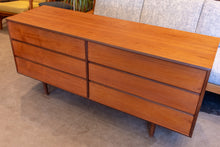 Load image into Gallery viewer, Vintage Teak Six Drawer Dresser
