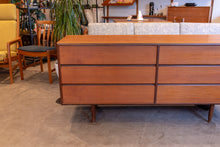 Load image into Gallery viewer, Vintage Teak Six Drawer Dresser
