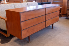 Load image into Gallery viewer, Vintage Teak Six Drawer Dresser

