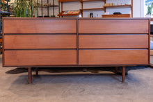 Load image into Gallery viewer, Vintage Teak Six Drawer Dresser
